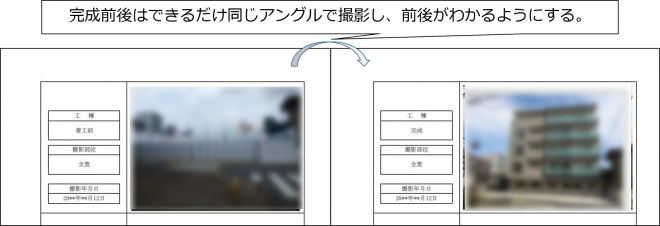 工事写真帳 完成前後