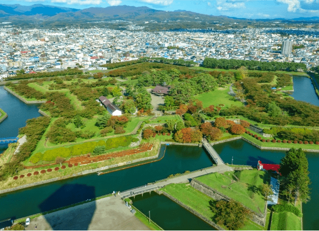 五稜郭タワーから見た五稜郭