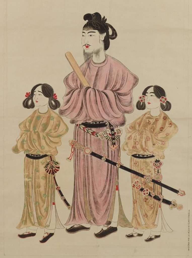 https://upload.wikimedia.org/wikipedia/commons/thumb/9/9e/Prince_Shotoku_with_Two_Princes_by_Kano_Osanobu_1842.png/800px-Prince_Shotoku_with_Two_Princes_by_Kano_Osanobu_1842.png