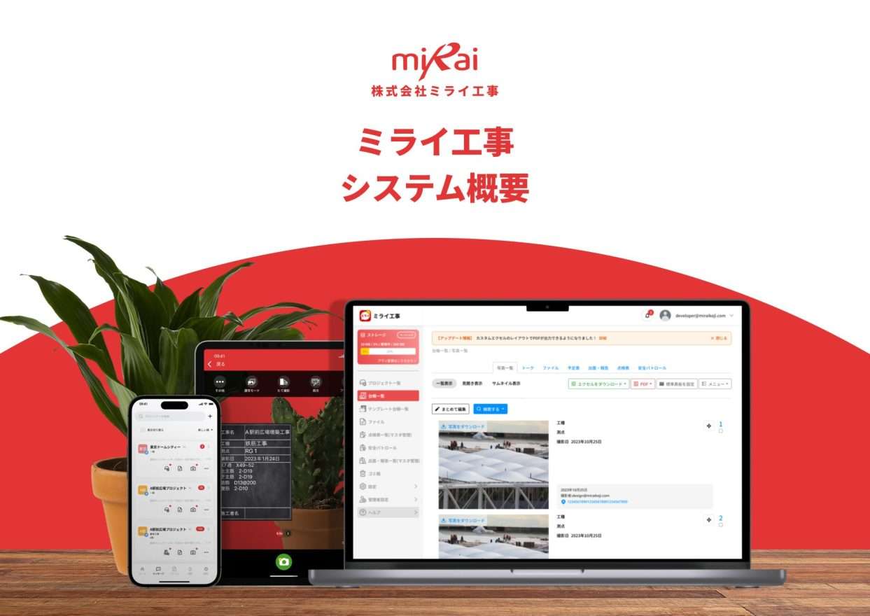 ミライ工事のシステム概要
